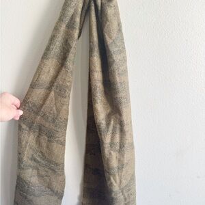 Madewell Tan and Gray Scarf